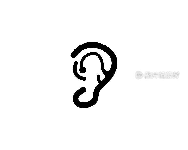 ear  and symbols vector app icons